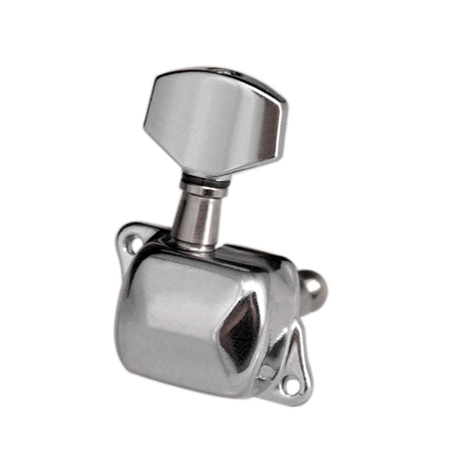 

6 штук Колки для настройки гитарных струн Полузакрытые Колки Колки для настройки Колки для электрогитары Акустической 6R серебряный