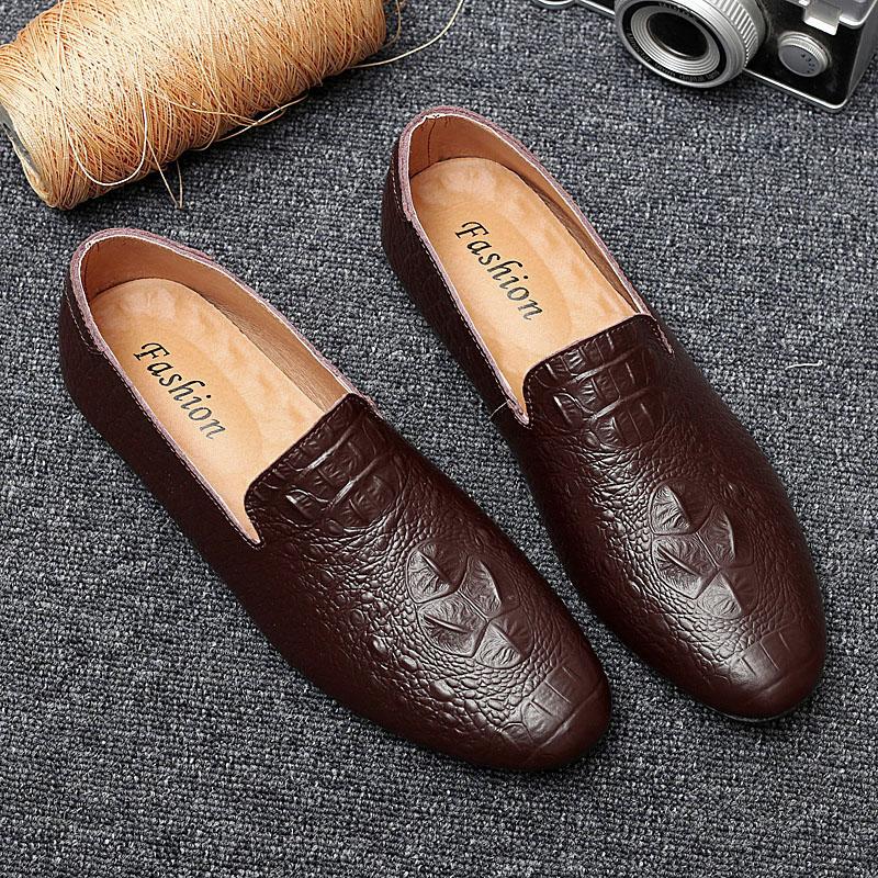 Men's Loafers Genuine Leather Business Shoes High Quality Comfy Breathable Men Casual Shoes Luxury Brand Moccasins Driving Shoes