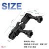 Rubonarie Aluminum Bracket for GoPro and Osmo Action, 180° and 360° Rotation, Fine Adjustment, Wrench Included (Black)