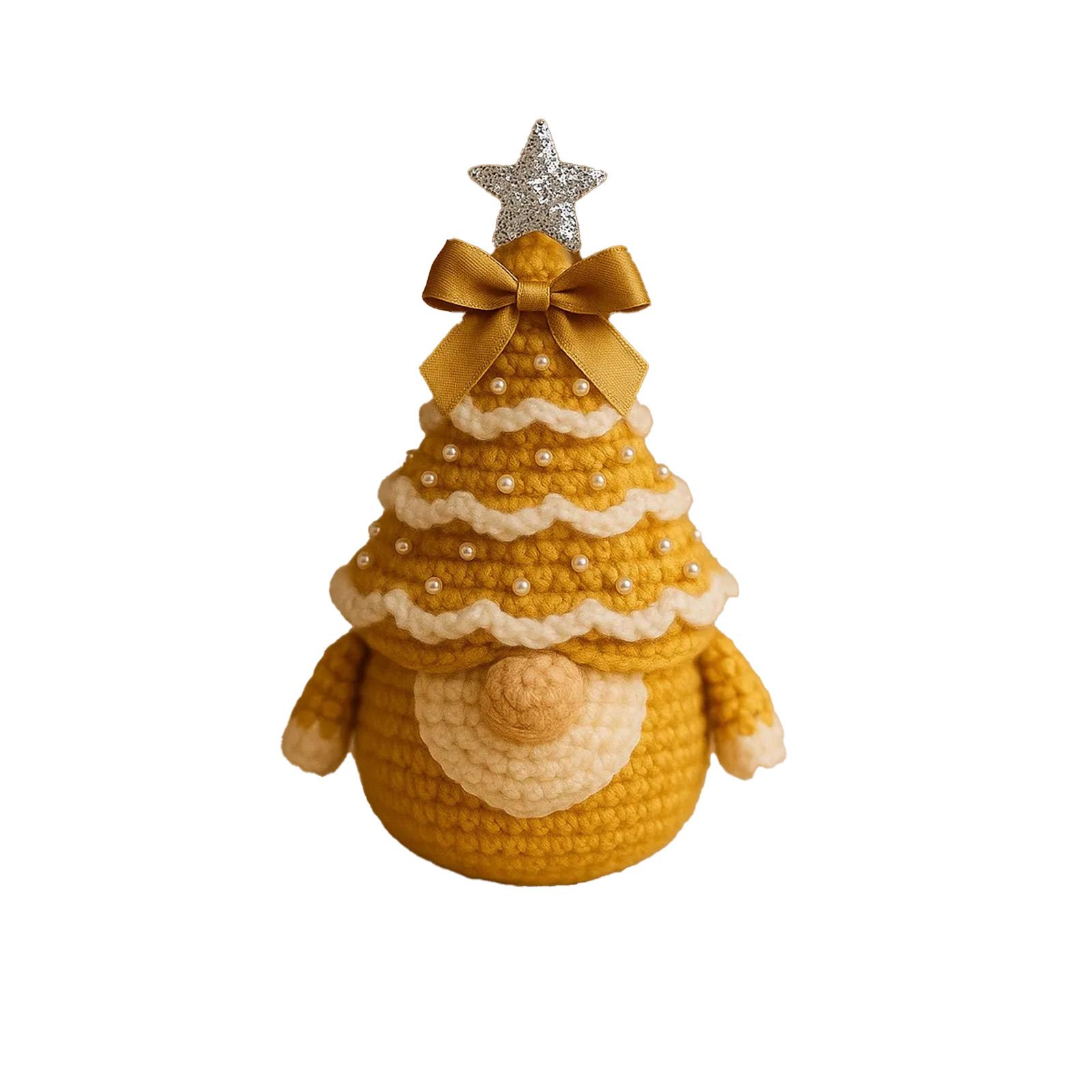 

Набор для вязания крючком рождественской елки своими руками, набор для праздничного украшения ручной работы One Size жёлтый