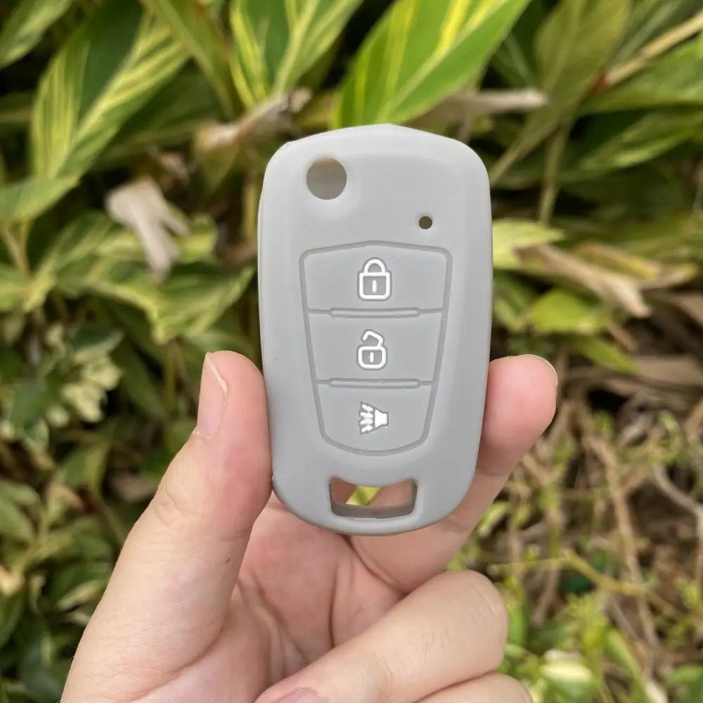 3 Buttons Silicone Car Fob Key Case Cover Skin Protector Rubber Shell for Great Wall Haval Hover H1 H3 H5 H6 Flip Key Chain set