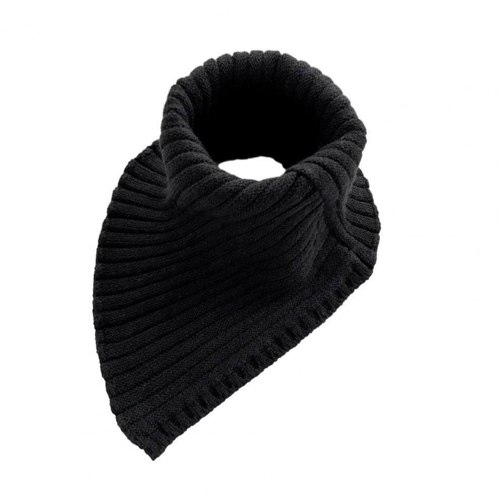 Women Autumn Winter Knitted Fake Collar Scarf Solid Color Ribbed Warm Turtleneck Neck Warmer Detachable Windproof False Collar