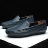 2025 Luxury Brand Men Casual Shoes Soft Genuine Leather Mens Loafers Moccasins Italian Designer Breathable Slip on Boat Shoes