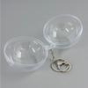 Transparent Circular Capsule Keyring Capsule Keyring Making DIY Accessories 7cm