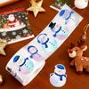 500 Stickers/roll Christmas Snowman Laser Waterproof Label Stickers, Holiday Gift Packaging Decorative Stickers