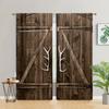 2 stücke Holz Tür Shabby Retro Decor Vorhänge 3D Digital Gedruckt Vorhänge Für Wohnzimmer Büro Wohnkultur 2024 Neue Mode