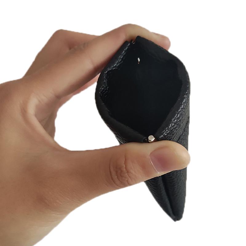 Pu Leather Coin Purse Women Men Small Mini Short Wallet Bag Key Earbuds Holder