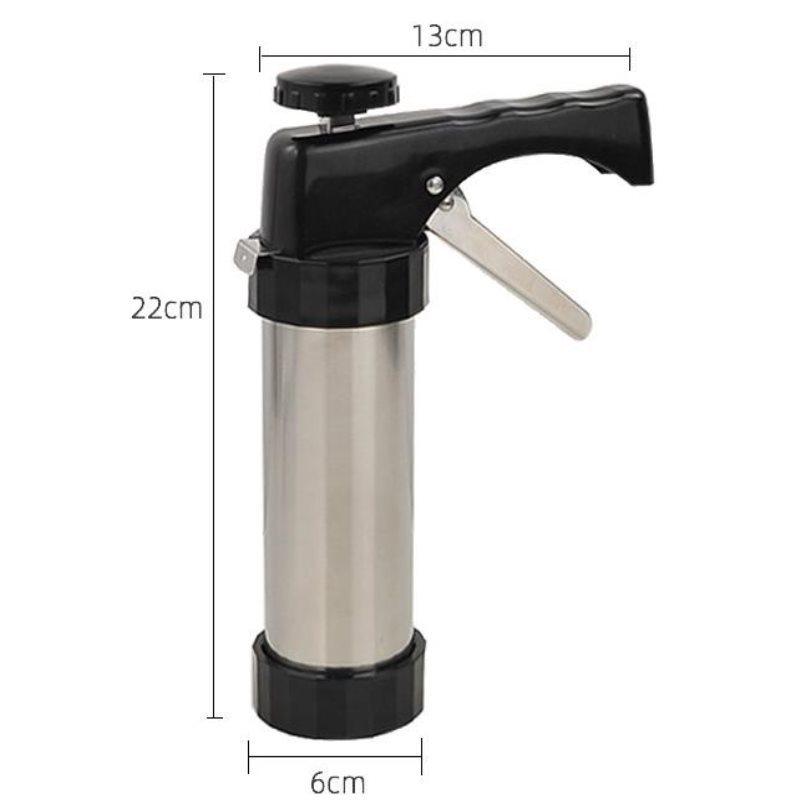 13-Piece Stainless Steel Cookie Press & Icing Set with Molds and Tips