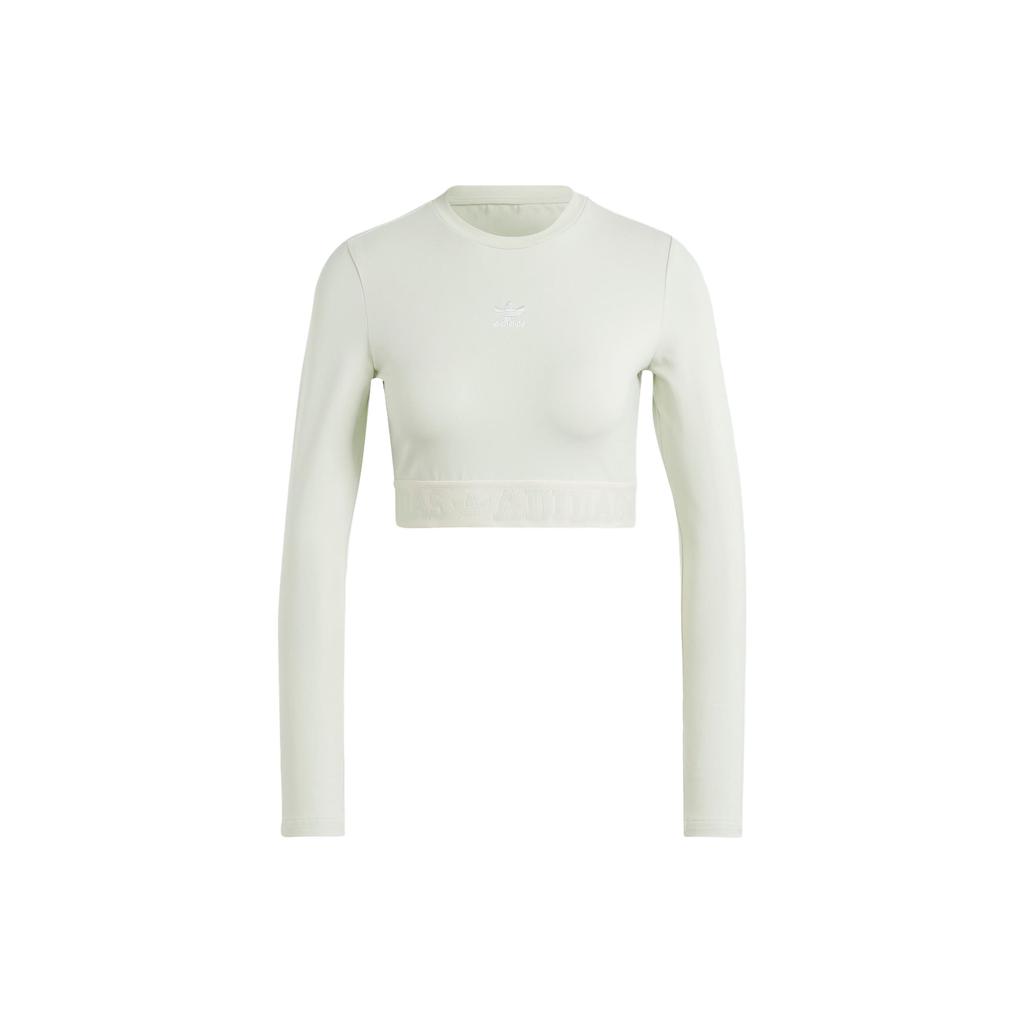 adidas Originals NEUTRAL COURT GRAPHIC LONG SLEEVE TEE 'Linen Green' IS5268