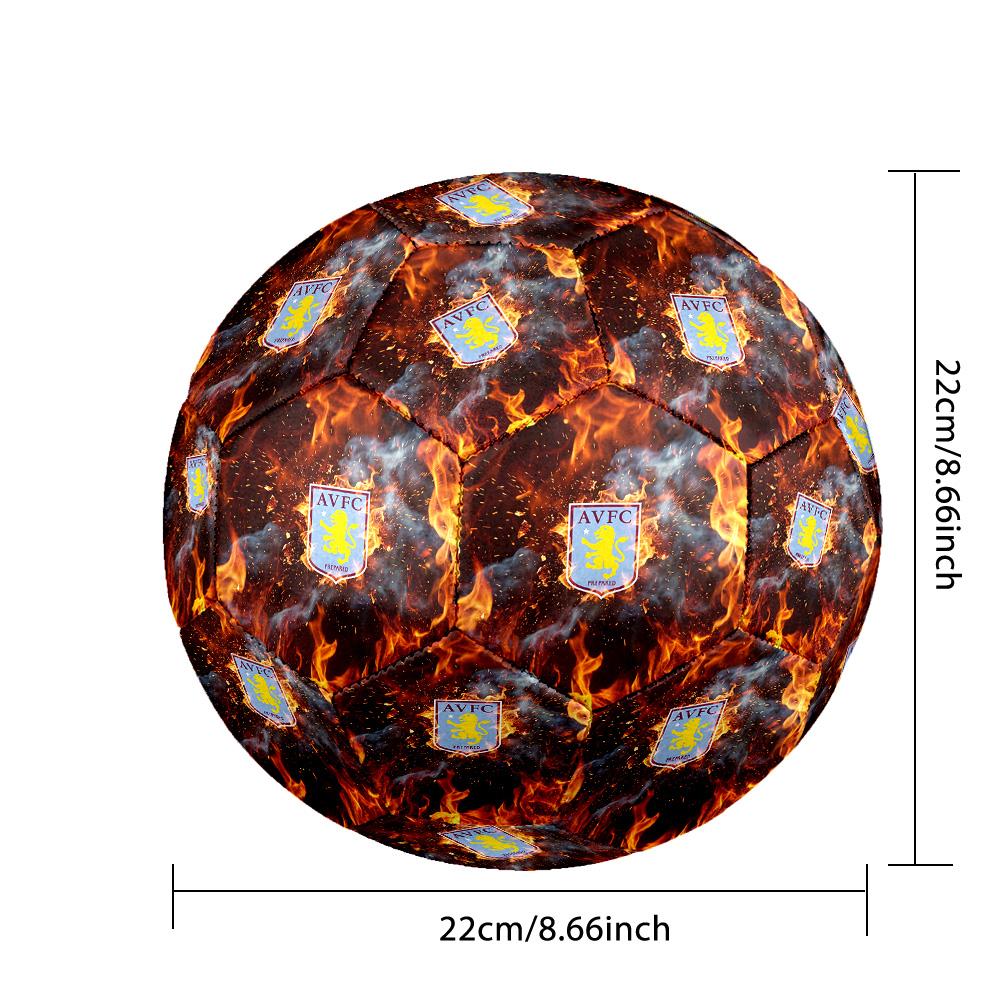 Aston Villa FootballPrinted Size 5 Soccer Ball, Anti Slip Adult Match Football Souvenir for Football Fans