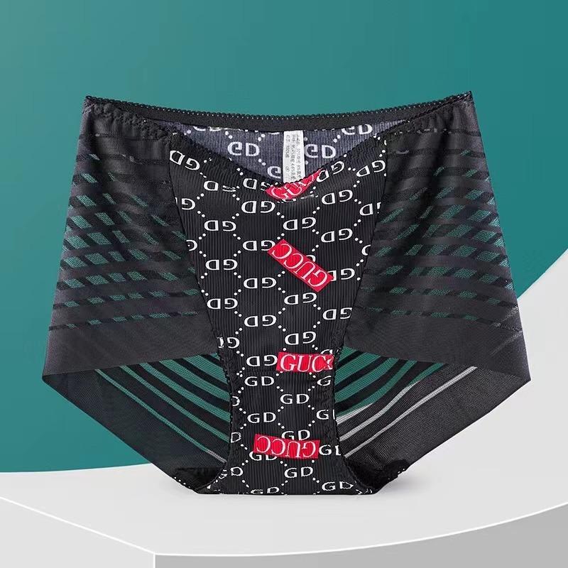 Sexy Lace Panties Women's Underpants Large Size Leopard Pattern High Waist Briefs Breathable Lift Buttocks Female Underwear