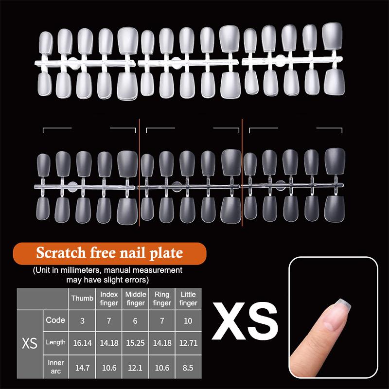 100pcs Press On Nail Tips Full Cover Ultra-Thin False Nails Patches Gel Nails Extension System Clear Fake Nails Art Accessories