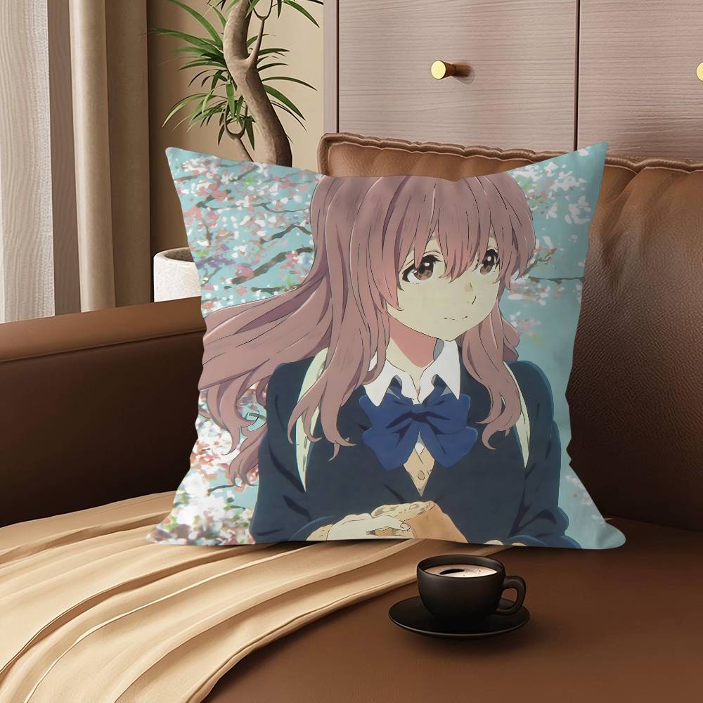 A S-Silent Voice Personalized Pillow Cover Kids Bedroom Wild Party Decor Pillowcase Kid Birthday Shower Gift