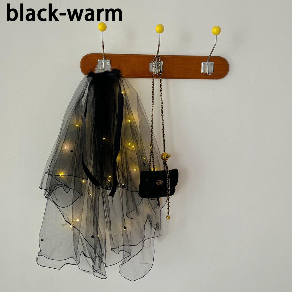 LED Light Bridal Wedding Veil with Pearls/Crowns Wedding Tiara Veil for Props Party Headpieces Decor Glowing flash veil