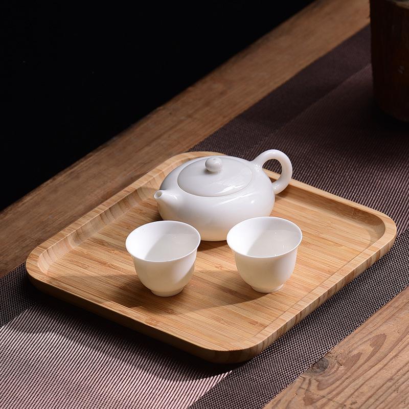 Bamboo tray bamboo tea tray Japanese bamboo tray rectangular snack tray round tea set fruit tray wooden trays