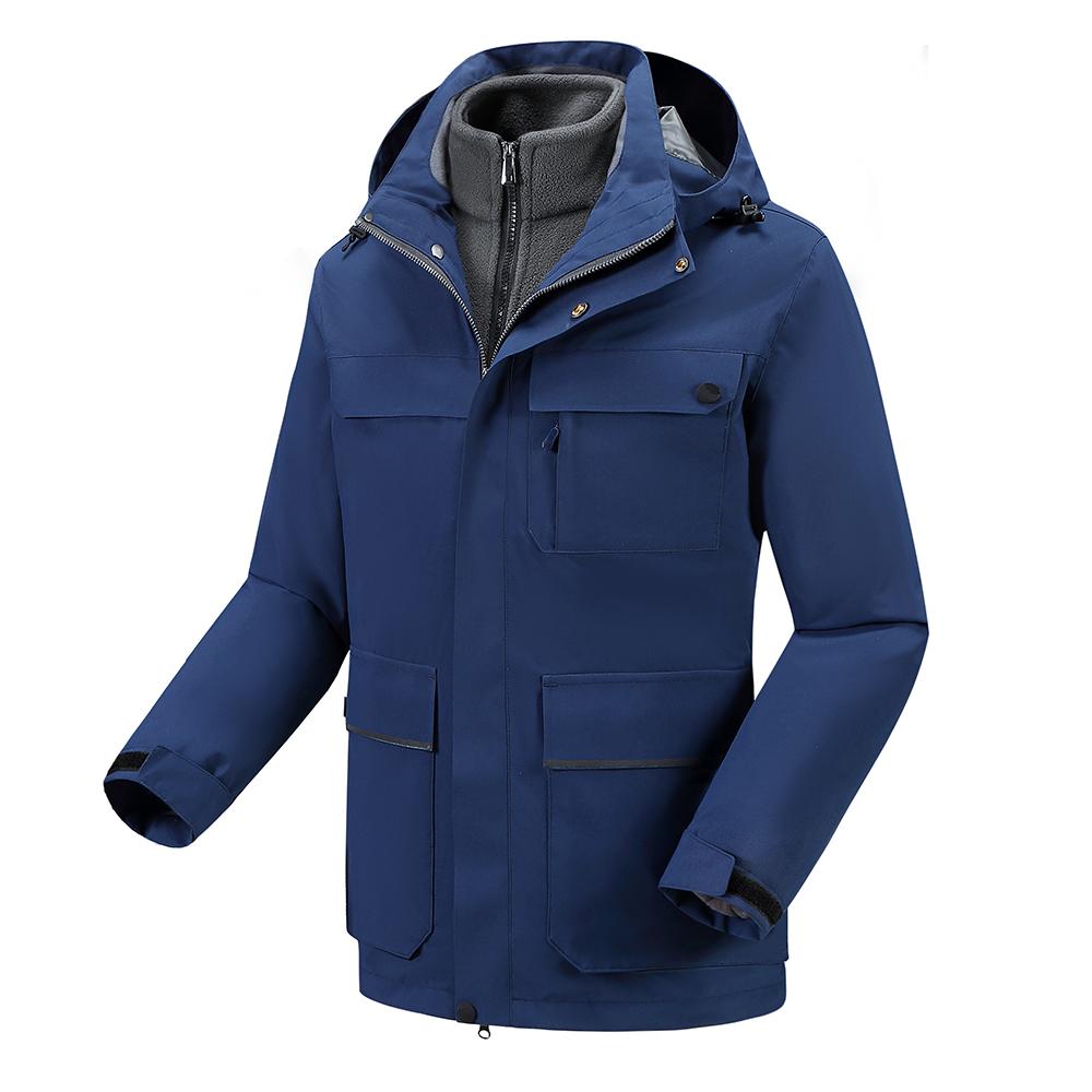 Winter Pocket Fleece Jacket Three In One Assault Suit for Men and Women, Windproof and Warm Jacket for Daily Leisure and Outdoor Exploration