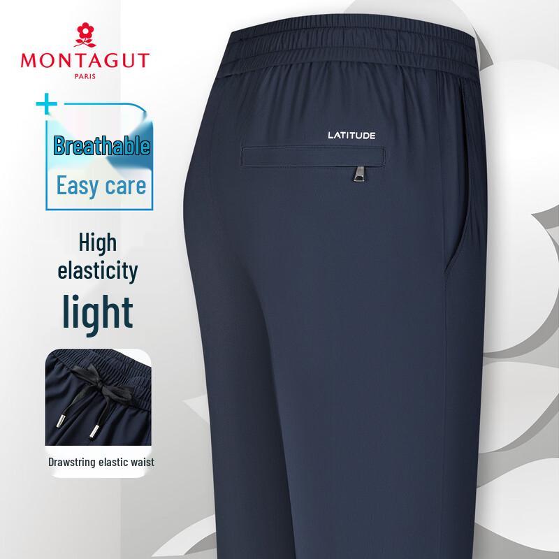 MONTAGUT Men s Elastic Waist Stretch Casual Pants 29