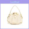 Unisex Pu Mini Circular Bag With Stitching Details For Kids And Toddler Accessories