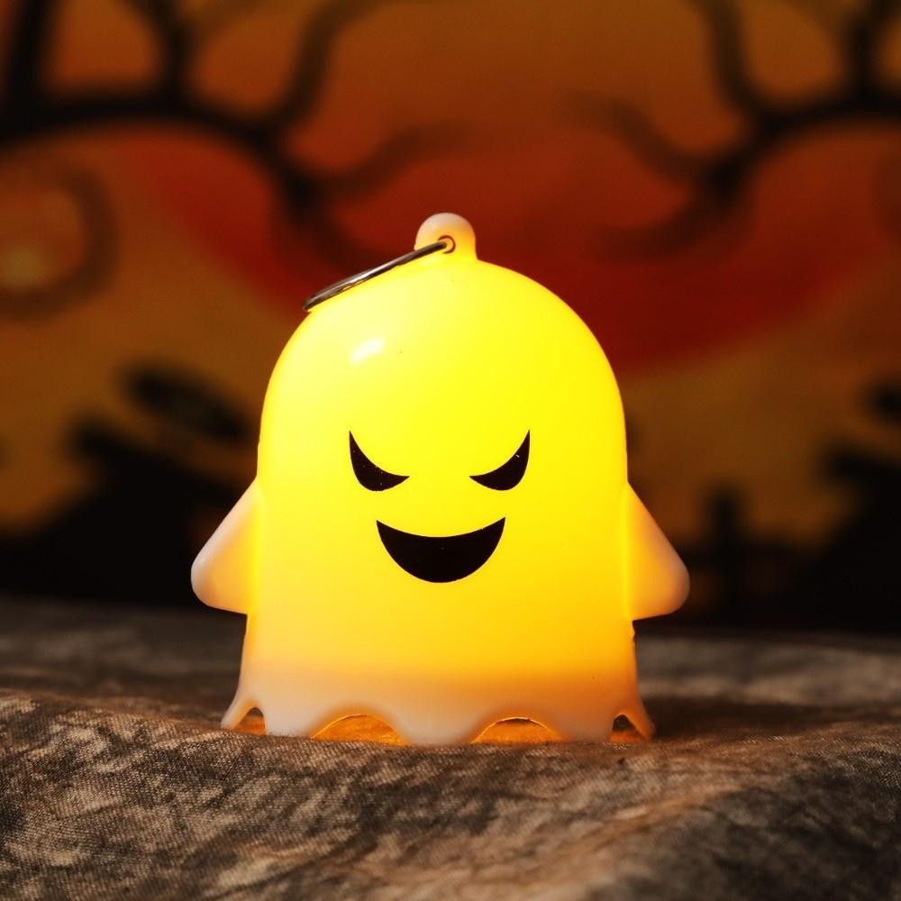 6PCS Halloween Luminous Ghost Keychain Luminous Ghost Light Gifts Kawaii Ghost Pendant  Bag Charms