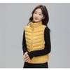 Women's Wool Puffer Vest with Stand Collar for Winter Cold Weather