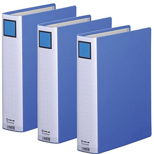 

Kingjim King File A4 Vertical 2475GXA-3 Blue Pack of 3