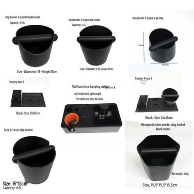 Coffee Knock Box ABS Bar Counter Storage Bin: Mini Waste Bucket & Multifunctional Tamping Station