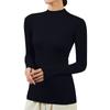 Women's Fashion Winter Solid Colour Long Sleeve Fleece Thickened Top