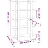 Bookshelf Room Divider Grey Sonoma 100*30*160 cm