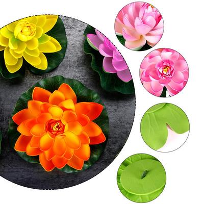Plants Green Leaves Home Decoration Simulation Water Lily Artificial Lotus Flower Fake Plants