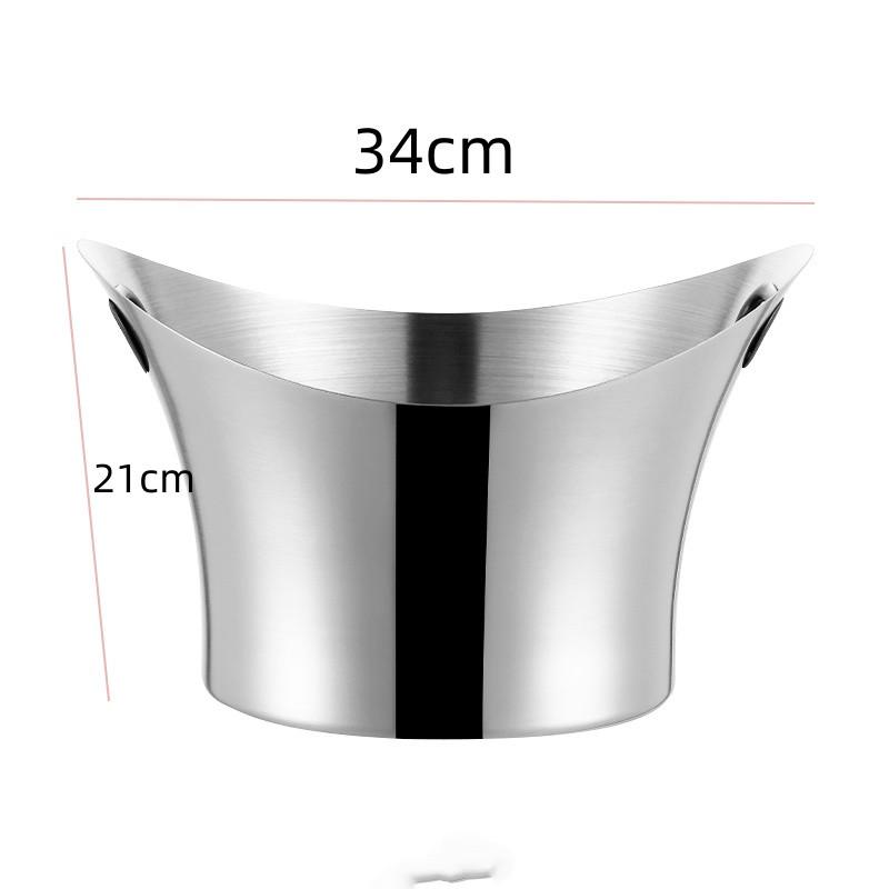 304 stainless steel Deer Head ear GOLD SILVER big ICE BUCKET BOWL CHAMPAGNE Large champagne bar bucket beer bucket basin