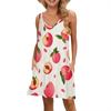 Vibrant White Flowers Green Foliage Dresses Woman Summer Elegant 3D Floral Print Sleeveless Dress Dresses For Girl Party Y2k Top