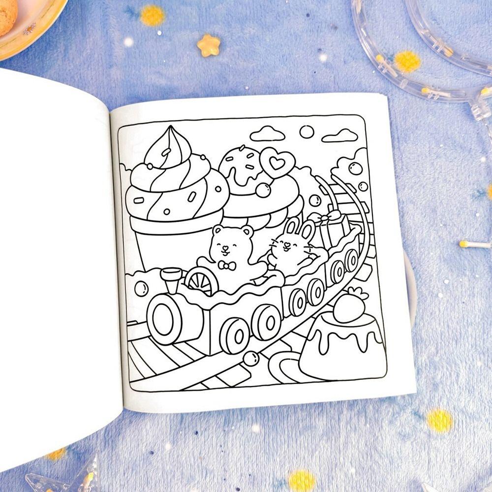 Stress Relief Coloring Book Girl Moments Paperback Montessori Drawing Toy for Adults And Teens