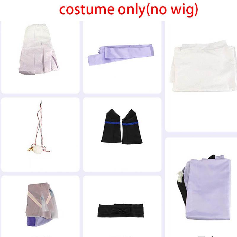 Wanderer Cosplay Costume Textured Fabric Kunikuzushi Kimono With Headscarf  For Anime Comic Con Balladeer Scaramouche Outfits