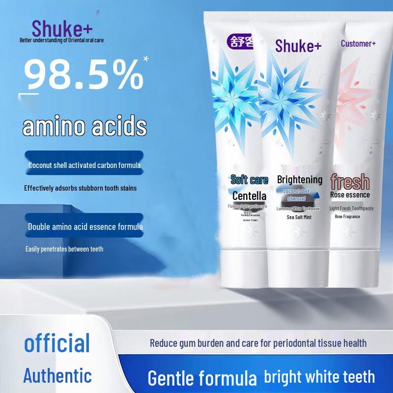 ShuKe Amino Acid Whitening Fluoride Toothpaste - Mint, Rose, Lemon