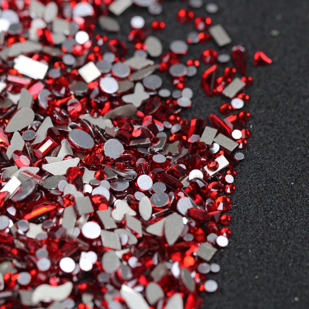New Year Red Mini & Mixed K9 Rhinestones for Nail Art