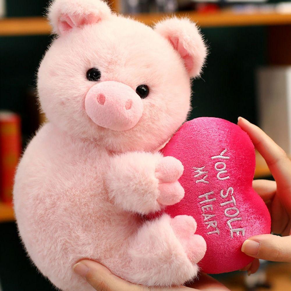 Embrace Love LOVE Heart Elephant Stuffed Toy Pig Infant Plush Elephant Toy Wedding Party Decor