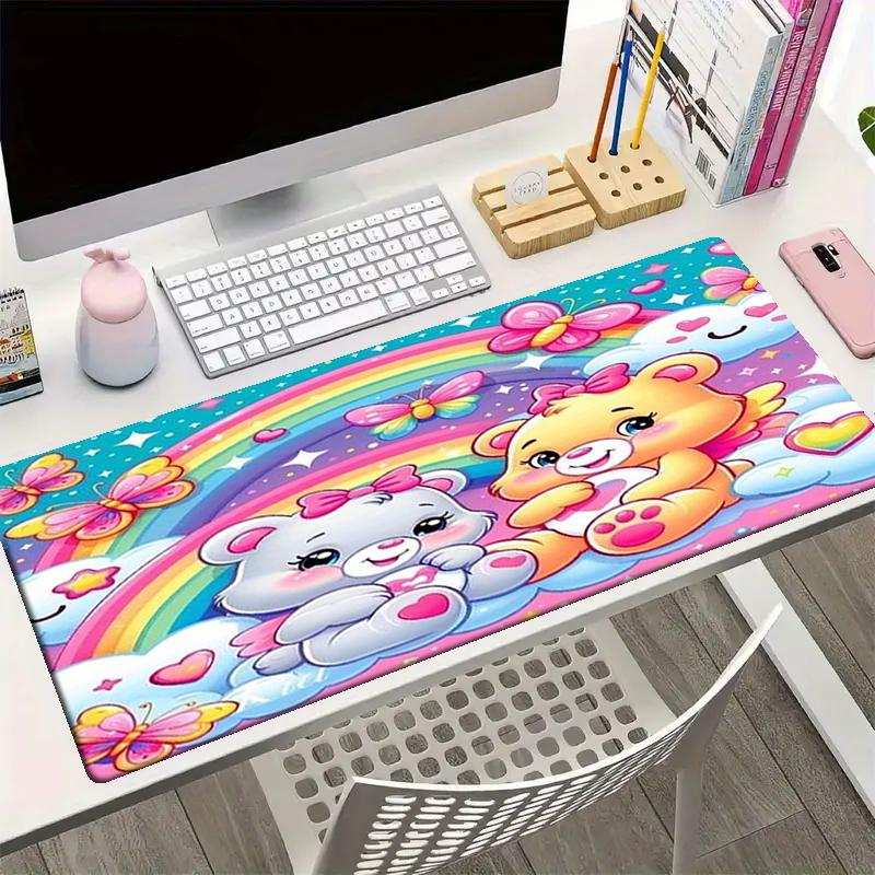 Bear Theme Mouse Pad, Non Slip Rubber Base, Multifunctional Office & Home Decor, Perfect for Workspace Personalization.