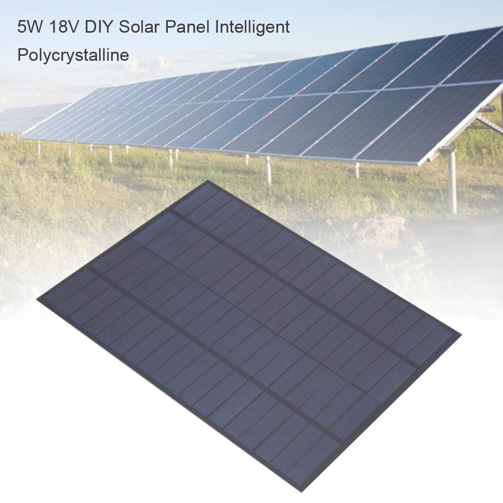 5W 18V DIY Solar Panel Intelligent Polycrystalline Silicon for  Charging 12V 165x220mm