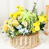 Willow Rattan Yellow Flower Arrangement Basket Small Sturdy Woven Basket Handmade Wicker Basket