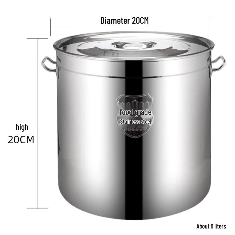 ZLIII 304 Stainless Steel Commercial Soup Pot with Lid
