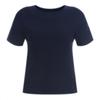 Shop   Women BoaT Neck Regular FiT ShorT Sleeve KniT T shirT Bom Wkn 12094