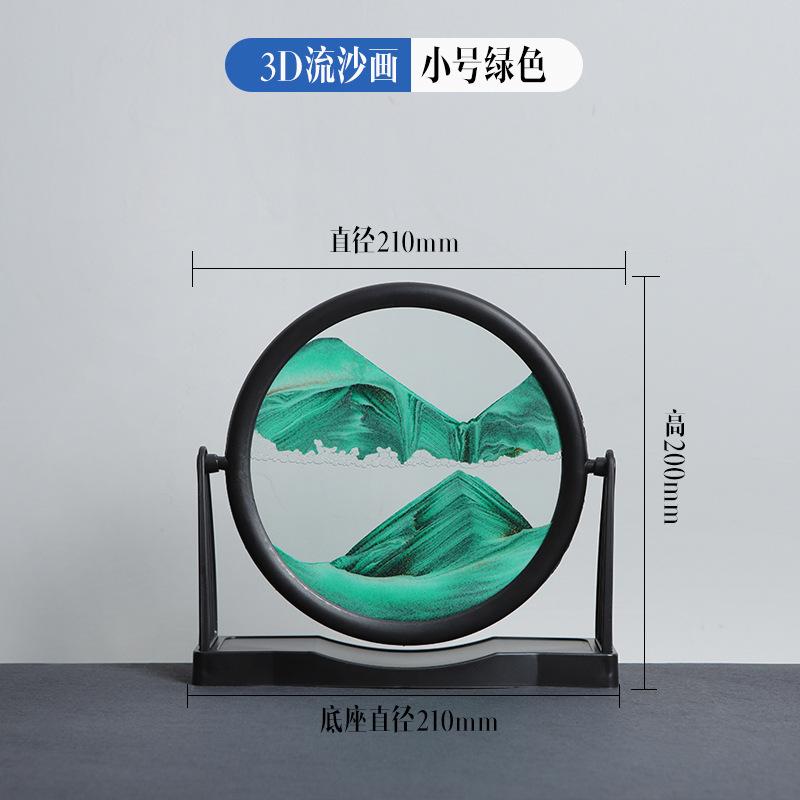 8 inches Quicksand Painting Ornaments Hourglass, Living Room TV Cabinet Wine Cabinet Desktop Decorations, Creative Luxury Gift