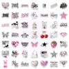 50 Sweet Cool Pink Silver Wind Girl Stickers Y2K Spice Girls Waterproof Decorative Stickers Fashion Exquisite Stickers