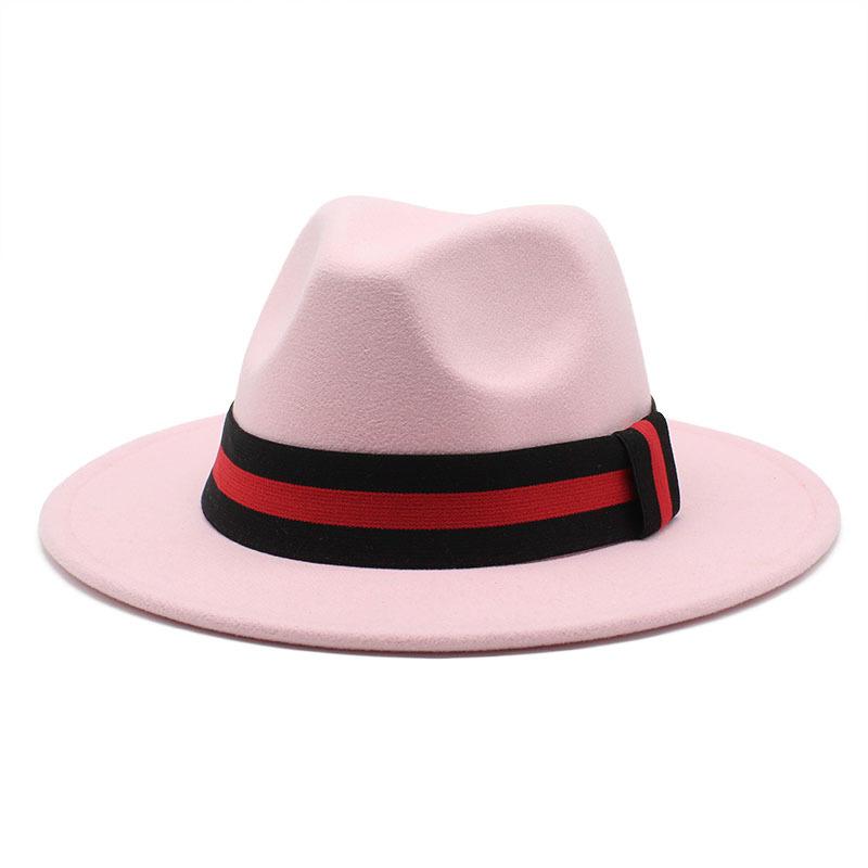 Ji Nan Ladies Black Wool Jazz Hat Big Eaves Hat Flat Edge Top Hat Czy-054