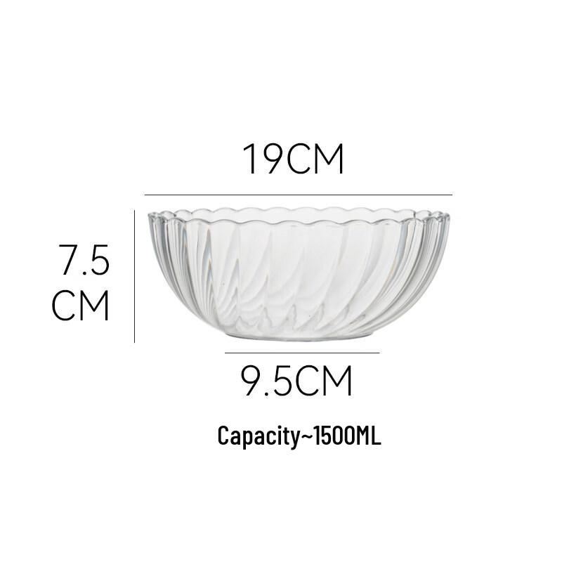Transparent Glass Soup Bowl Set