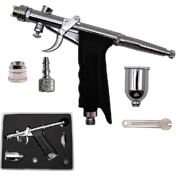 Uouteo Airbrush Trigger Gun Air Brush Gun with 0.3 Mm Needles 7CC &10 CC Cup for Painting