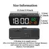 USB Powered Digital Alarm Clock TEMP Date Display 5 Levels Brightness Snooze Table Clock 3 Levels Alarm Volume 12/24H LED Clock