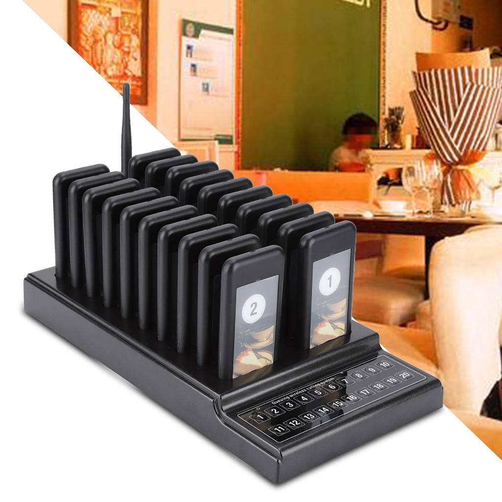 20 Channels Restaurant Pager Waiter Calling System Wireless Paging Queue System
