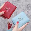Tassel Pendant Credit ID Card Bank Card PU Leather Short Wallet Coin Purse Bear Wallet Card Holder