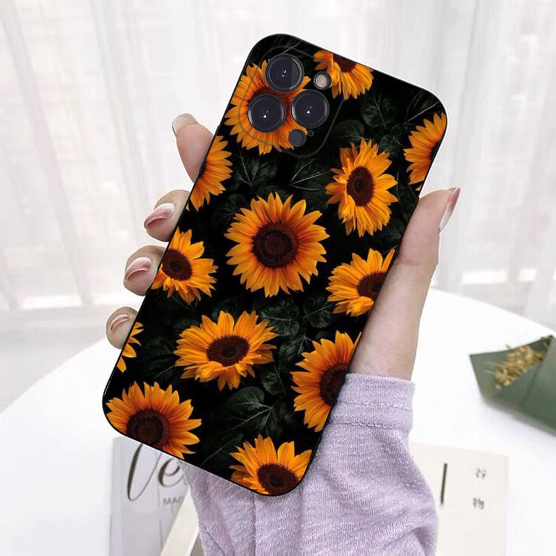 Clear Sunflower Phone Case Silicone Soft For iphone 14 13 12 11 Pro Mini XS MAX 8 7 6 Plus X 2020 XR Shell